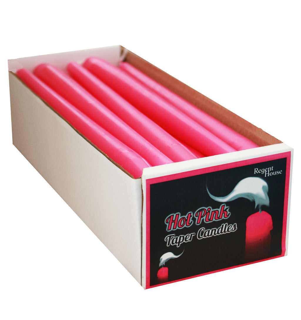 Hot Pink Taper Candles