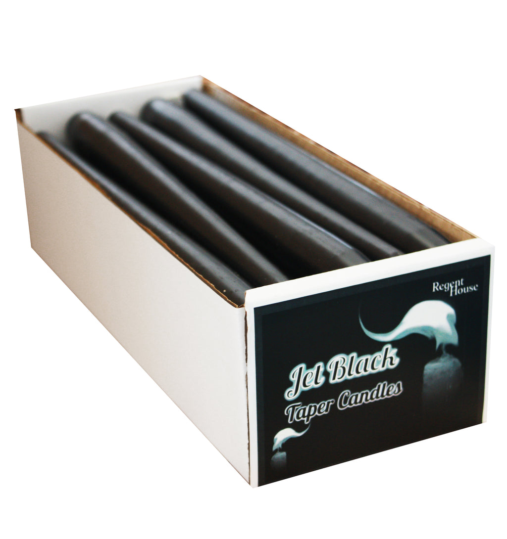 Jet Black Taper Candles